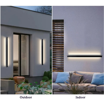 Porch Light Long Wall Light outdoor Waterproof Modern Long Strip LED lighting wall lamp Garden Sconce 220V Decoration